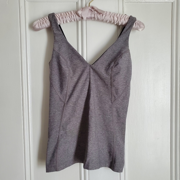 Lululemon Heather Grey V-neck Tank - Picture 1 of 5
